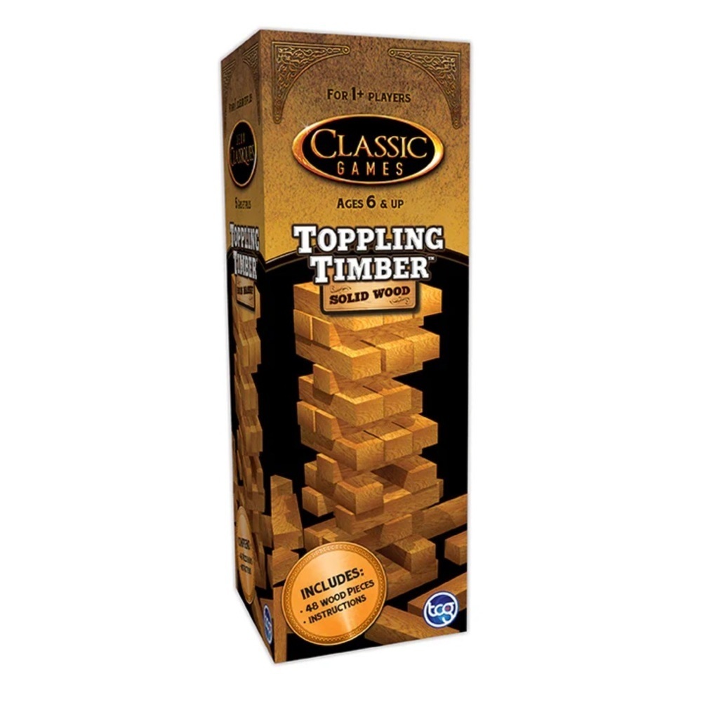 NEW Toppling Timber Solid Wood Jenga Game Age 6+